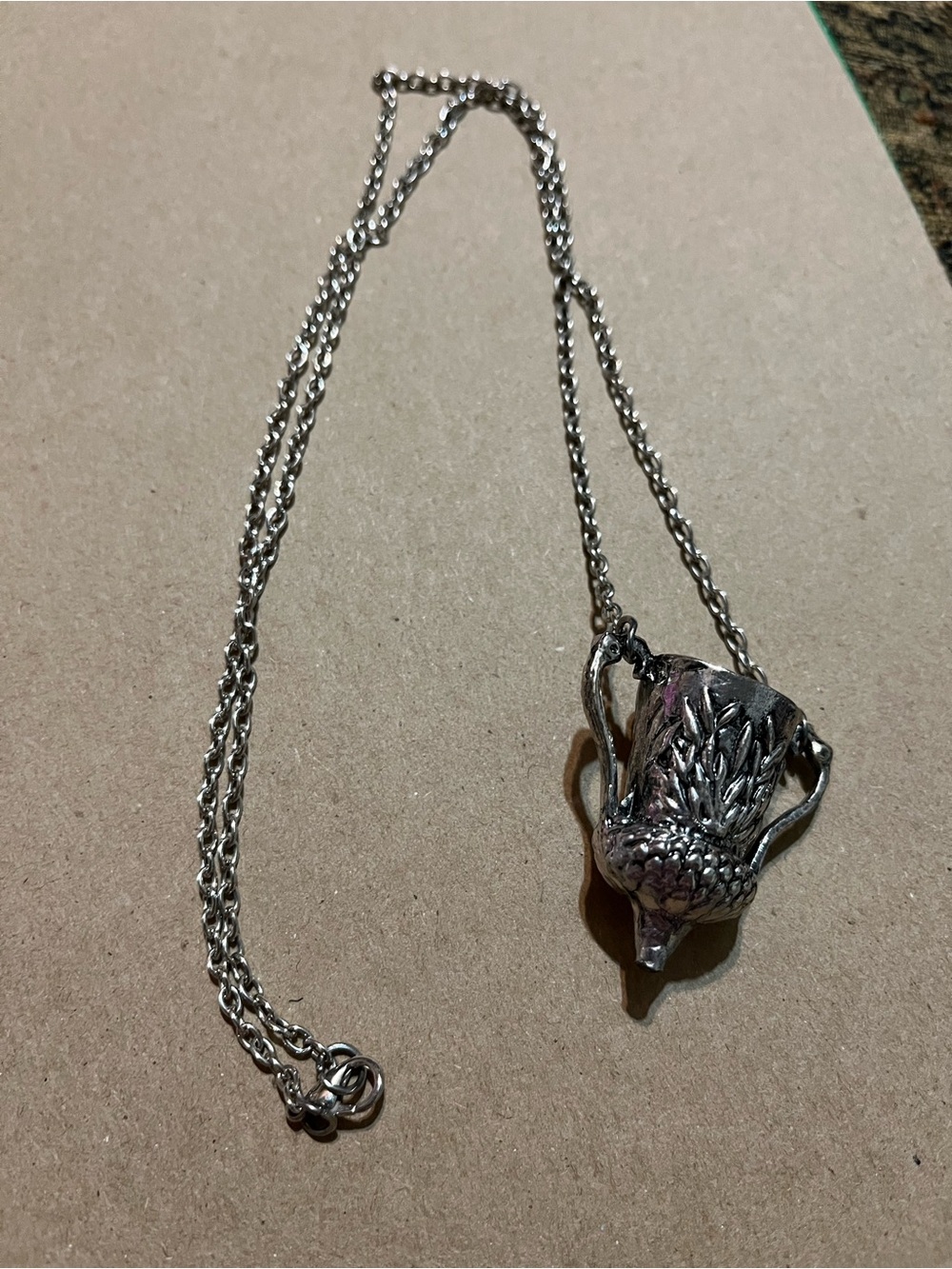 Peacock Guardian Bell Necklace